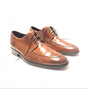 Cole Haan Nike Air Colton Brown Leather Oxford Dress Shoes Size 9 Wide
